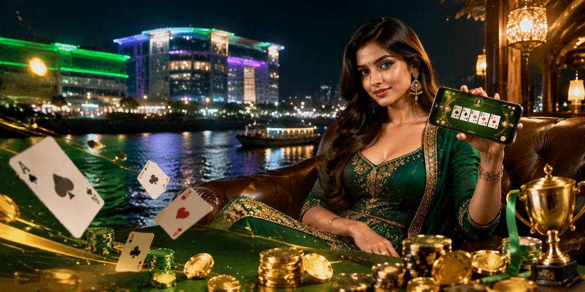 VIP Member Playing Teen Patti Under Neon Lights in Narayanganj